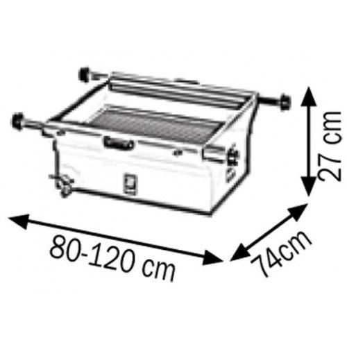 Ємність для зливу масла 90л на роликових опорах Meclube 046-1457-000