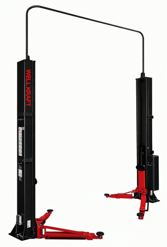 Podnośnik dwukolumnowy 4 t z bezlinową synchronizacją Well Kraft WK2240S
