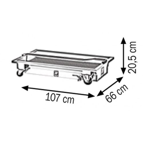 Ёмкость для слива масла 60л на колесах Meclube 047-1459-000