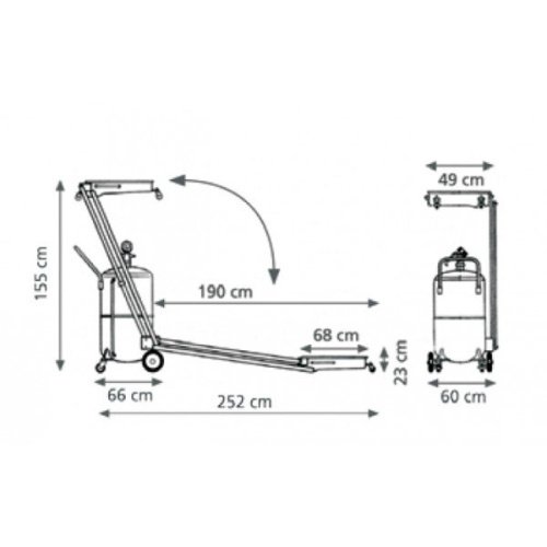 Installation zur Vakuumauswahl und zum Ablassen von Öl 120 l für LKWs Meclube 041-1456-000